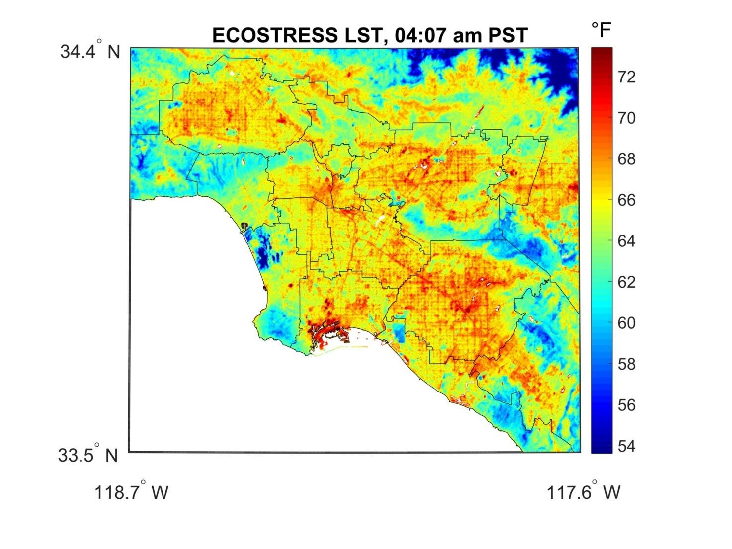 Ecostress Maps L.a.&amp;#039;s Hot Spots - Hot Spot Maps Florida