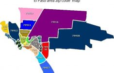 El Paso Zip Code Map - Carte De El Paso County Texas (Texas - Usa) - El Paso County Map Texas