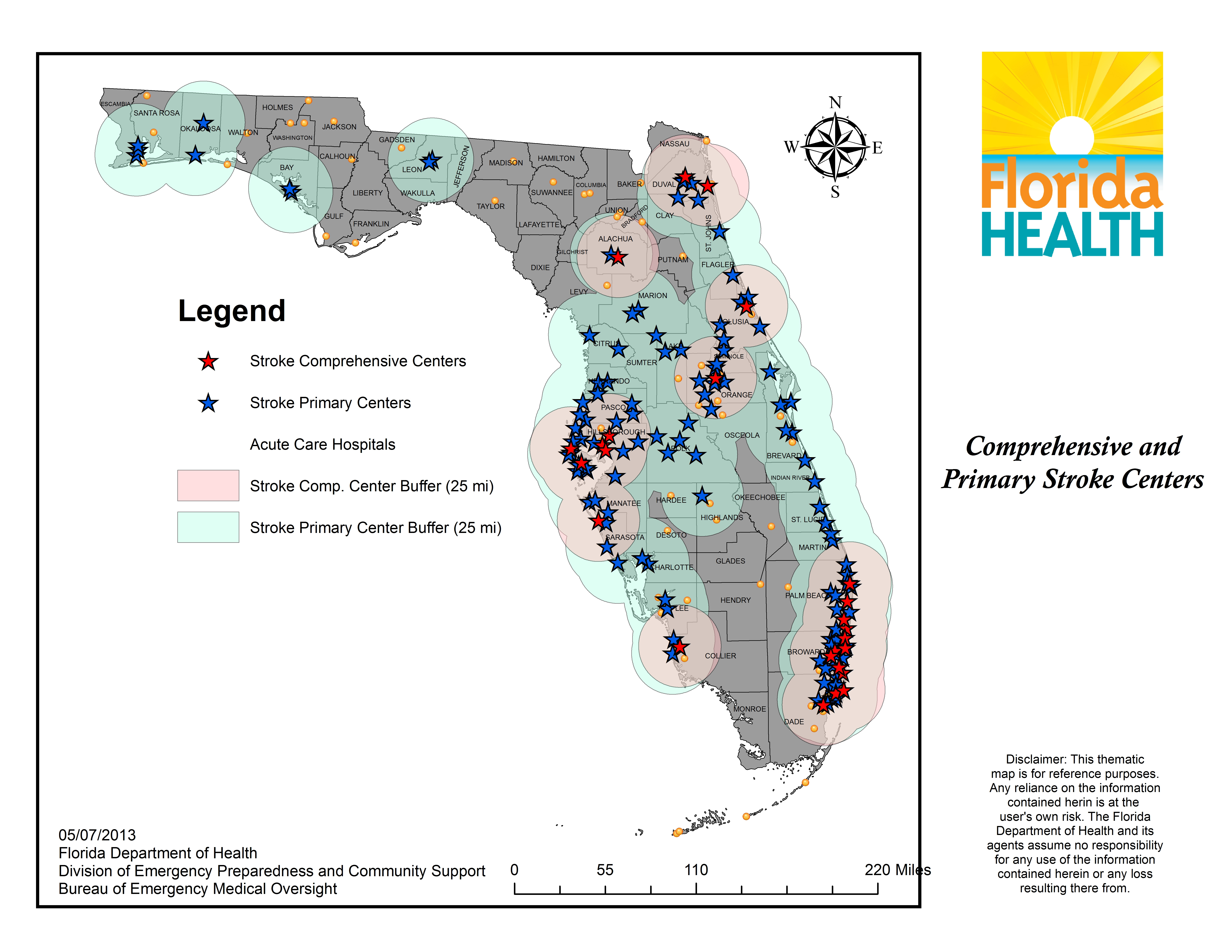 Ems Data Reports &amp;amp; Research | Florida Department Of Health - Florida Hospital South Map