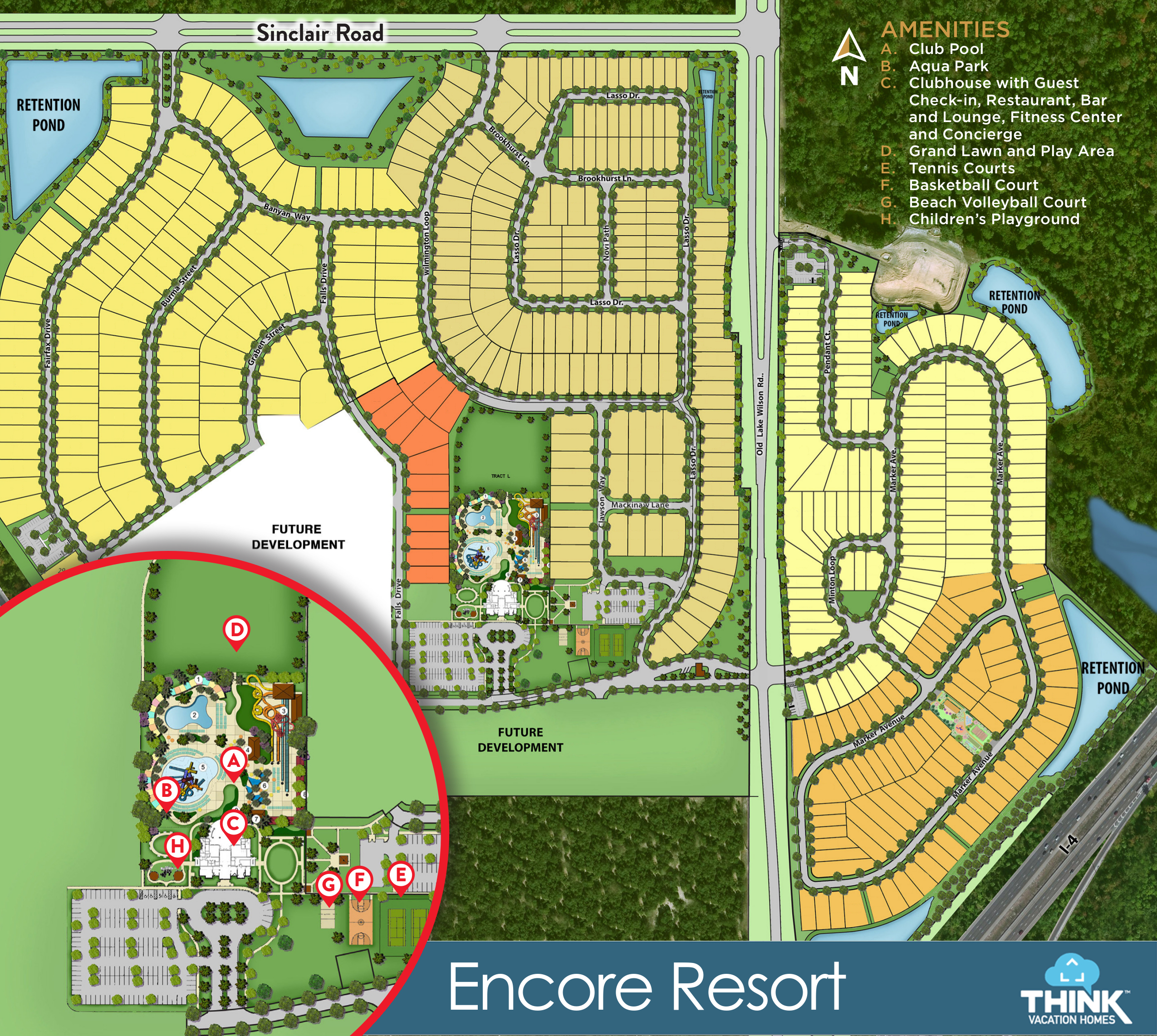 Encore Resort | Vacation Rentals Near Disney - Reunion Florida Map