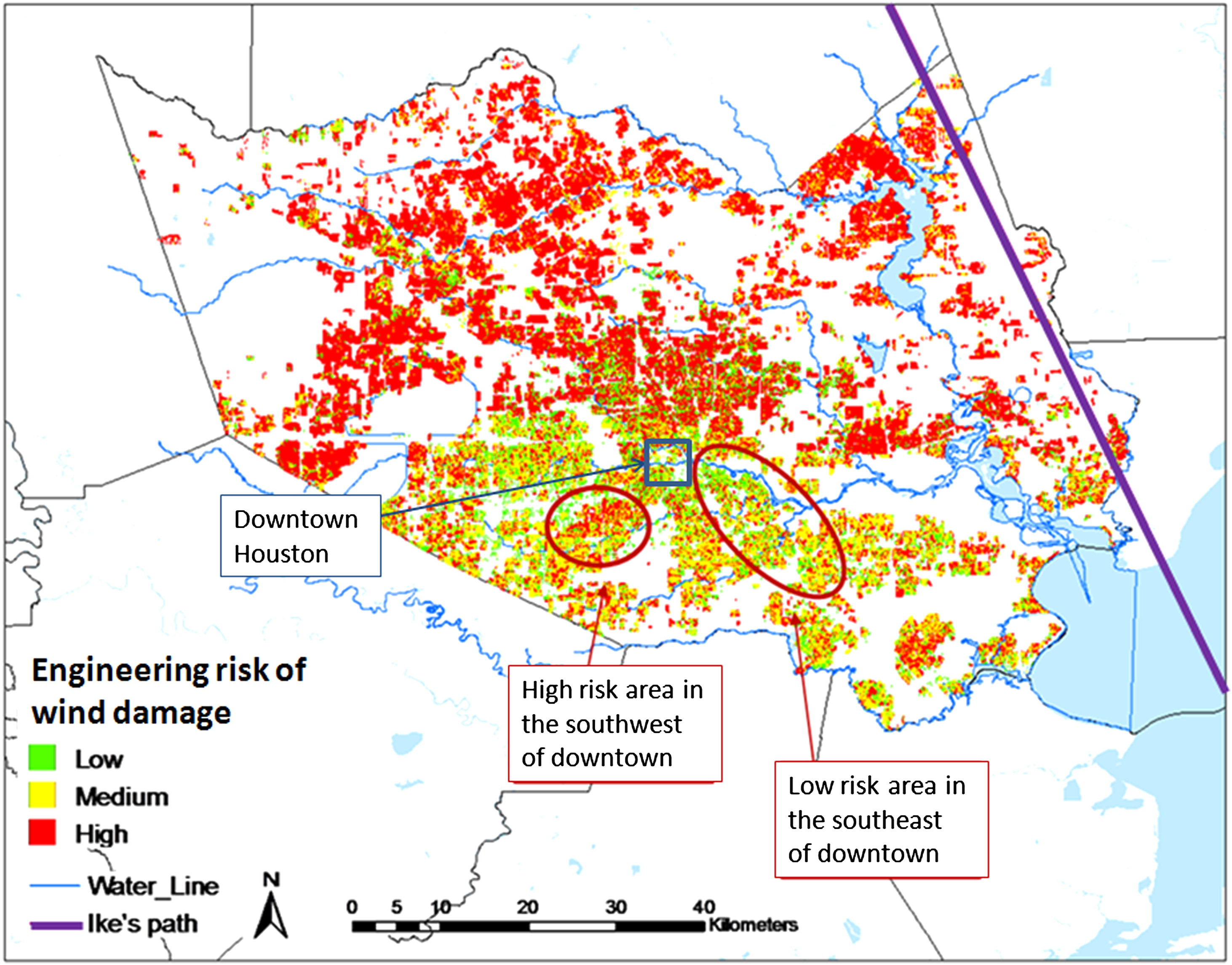 Engineering-Based Hurricane Risk Estimates And Comparison To - Texas Windstorm Map Harris County
