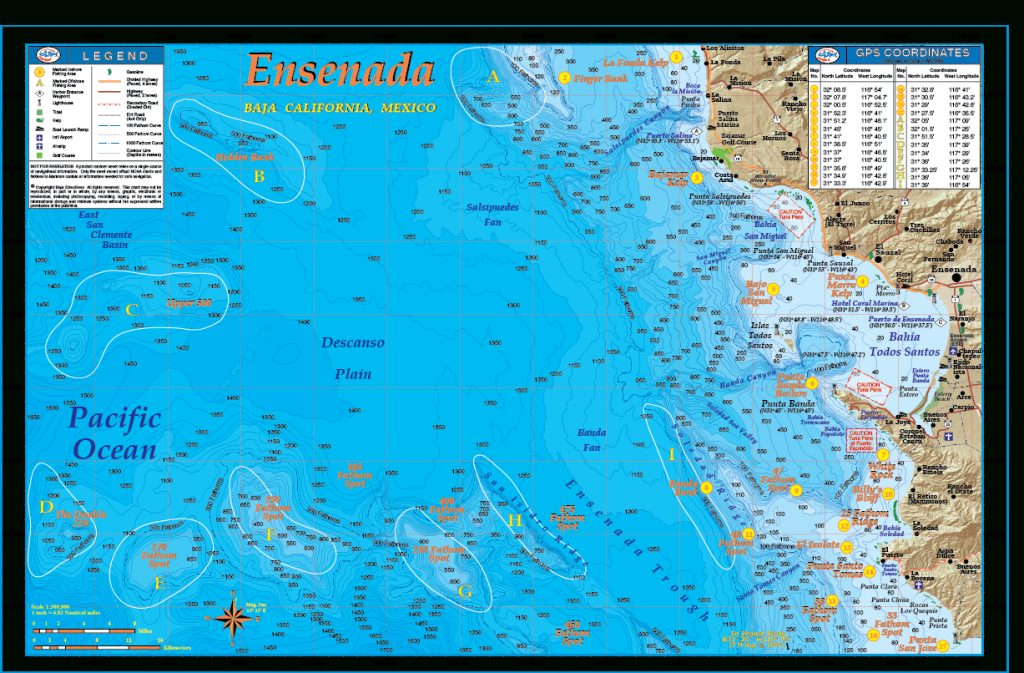 Ensenada - Baja Directions - California Ocean Fishing Map - Printable Maps