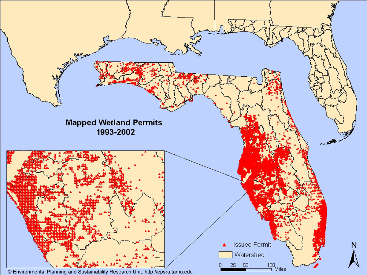 Environmental Research And Sustainability Laboratory - Florida Wetlands Map