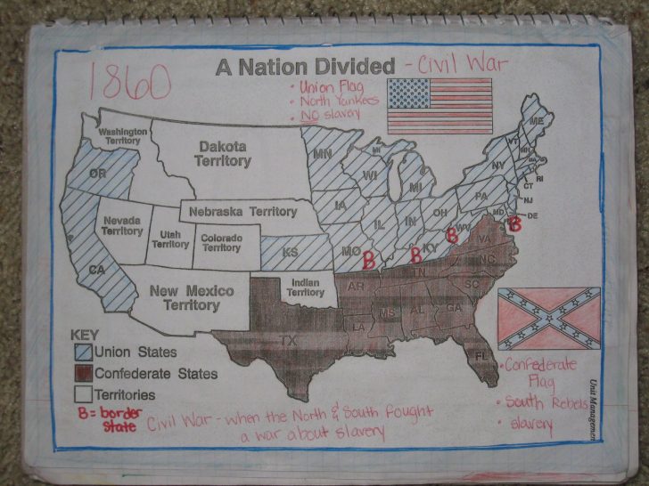 Civil War Map Worksheet