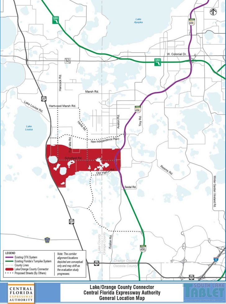 Road Map Of Lake County Florida