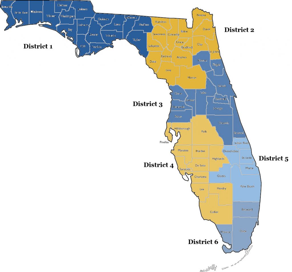 Fasc District Information - Florida School Districts Map - Printable Maps