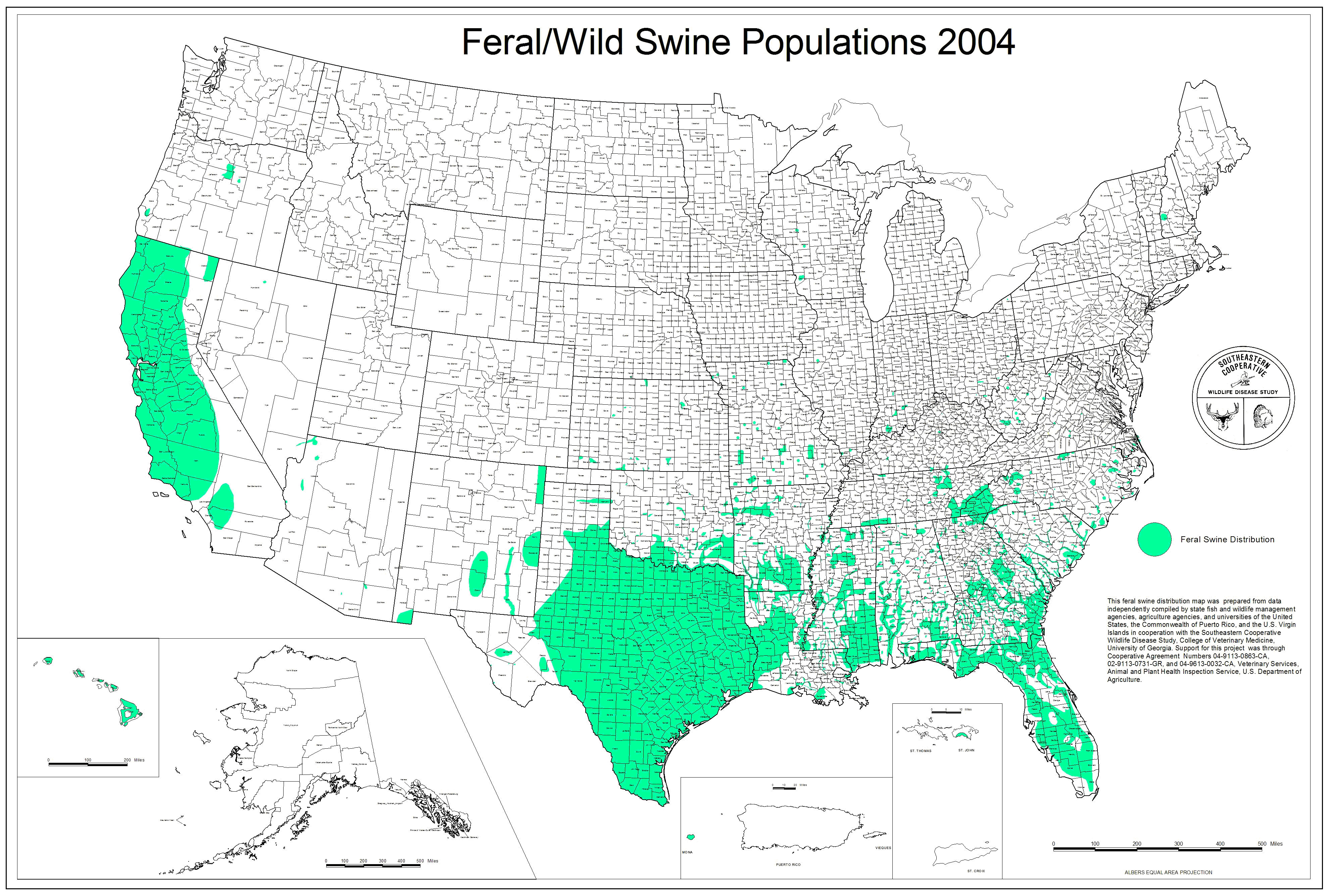 Feral Hogs Now Roam Ny, Thanks To Hunters Releasing Them - Florida Wild Hog Population Map