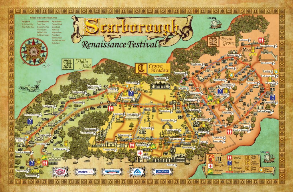 Festival Map Scarborough Renaissance Festival Texas Texas