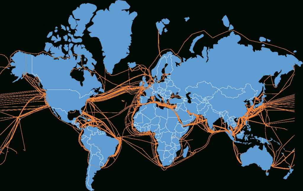 Fiber Optic Cable World Map - Map