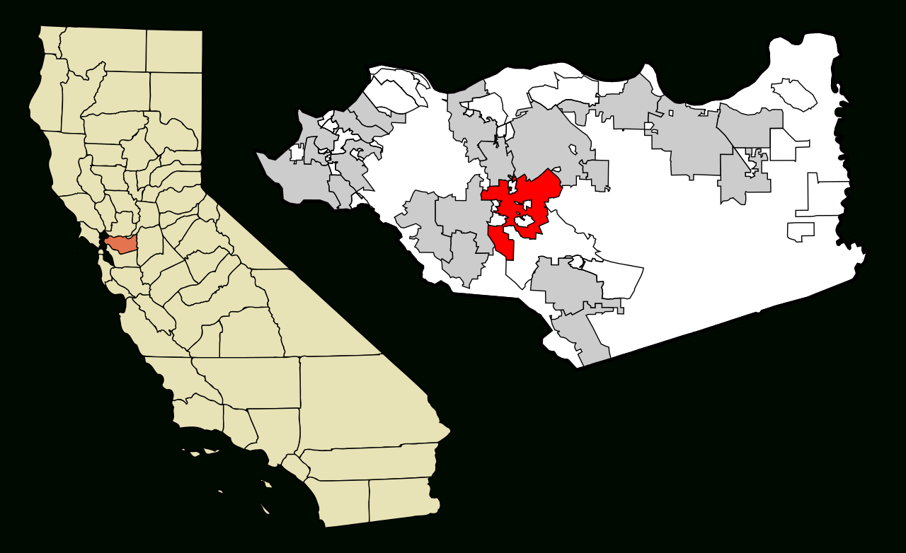 Fichier:contra Costa County California Incorporated And - Walnut California Map