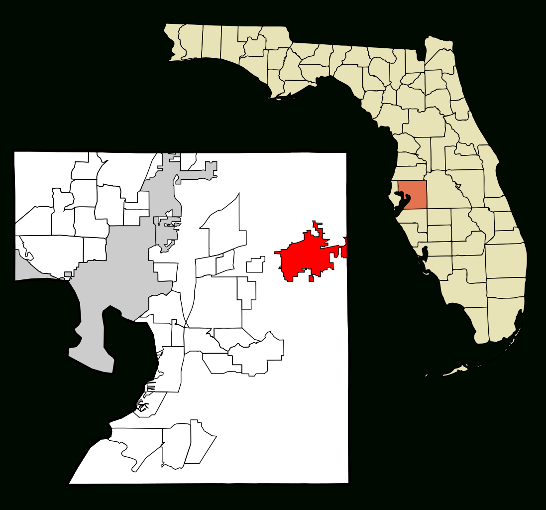 Fichier:hillsborough County Florida Incorporated And Unincorporated - Plant City Florida Map