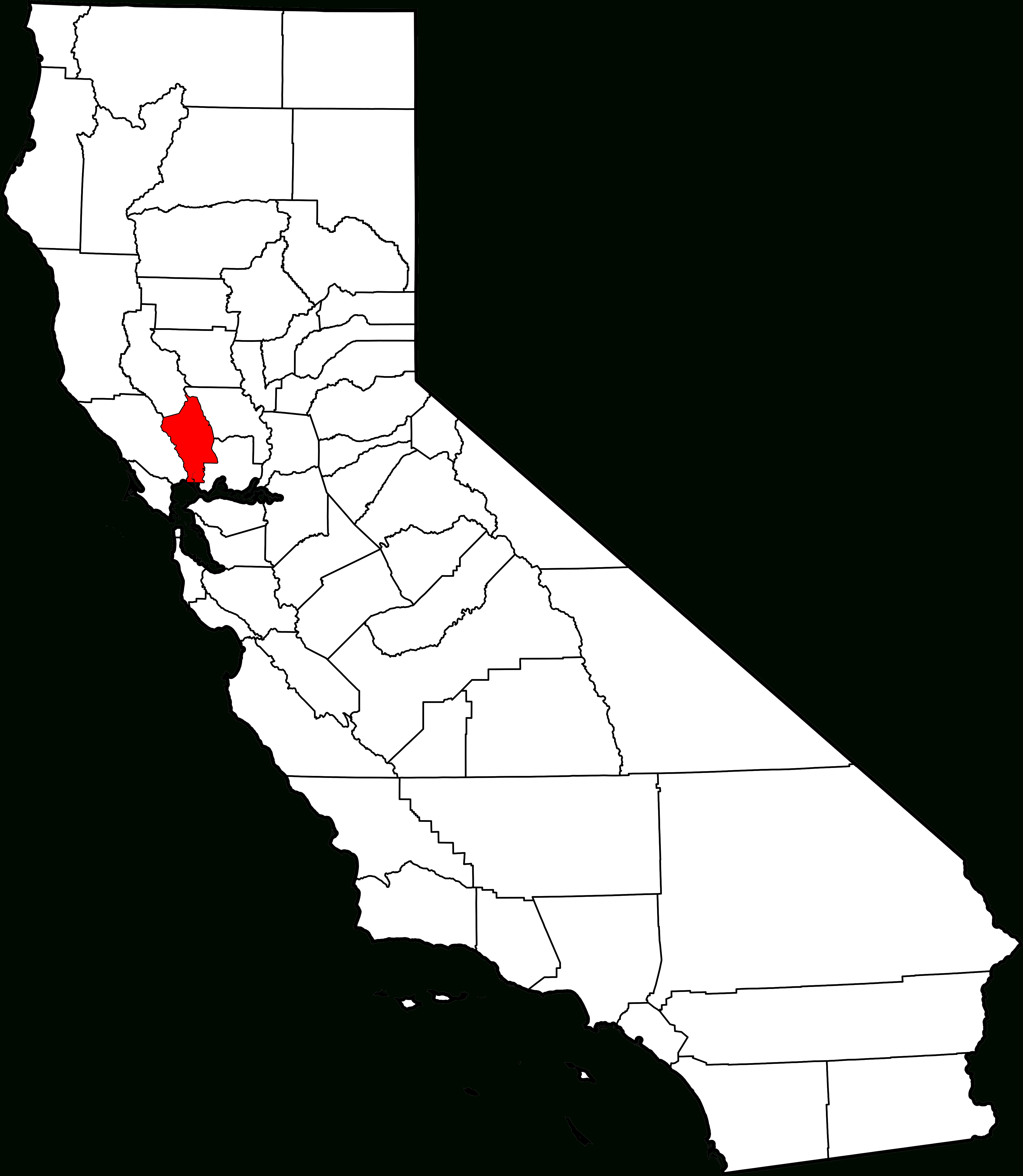 Fichier:map Of California Highlighting Napa County.svg — Wikipédia - Napa California Map