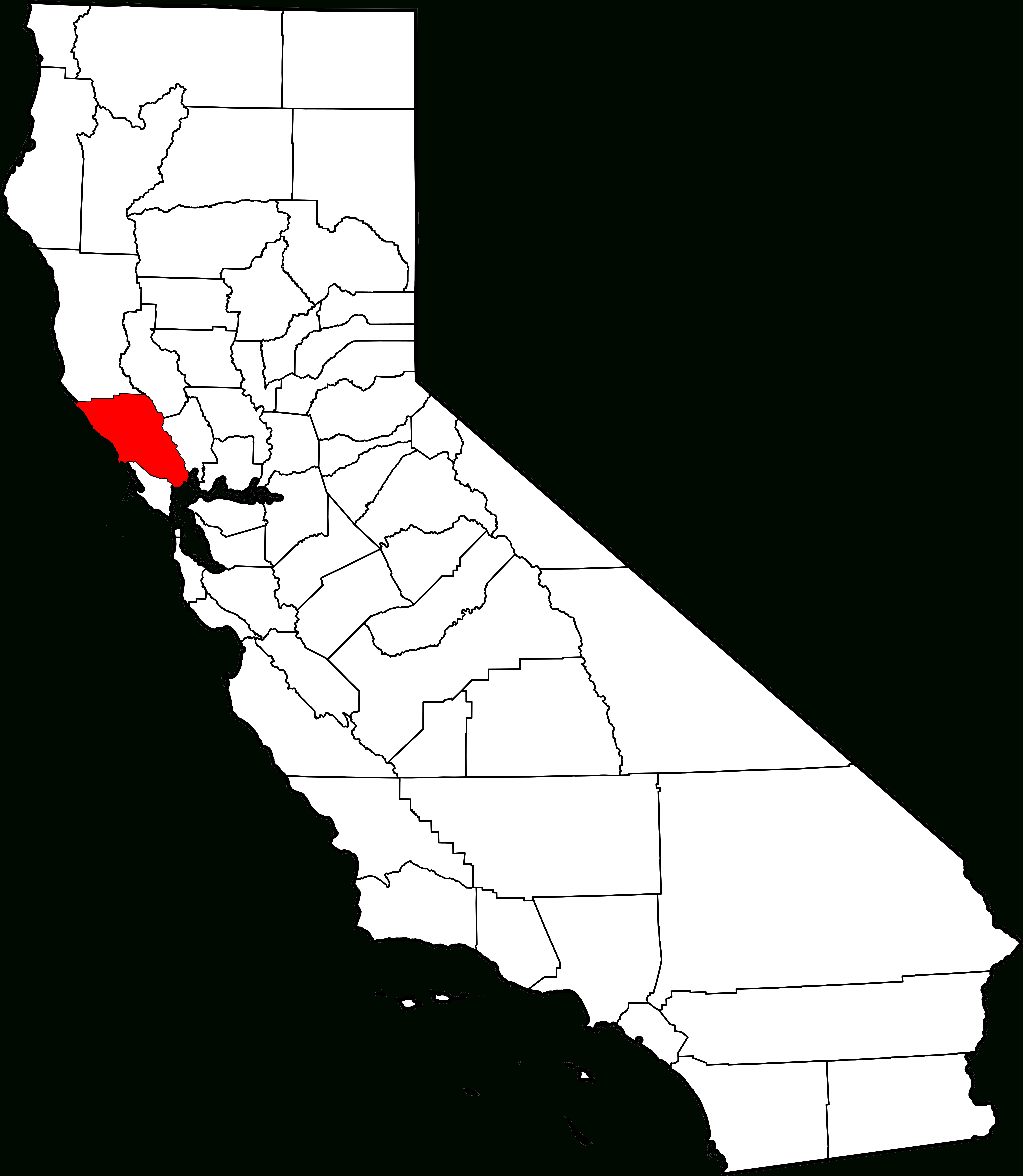 Fichier:map Of California Highlighting Sonoma County.svg — Wikipédia - Sonoma California Map