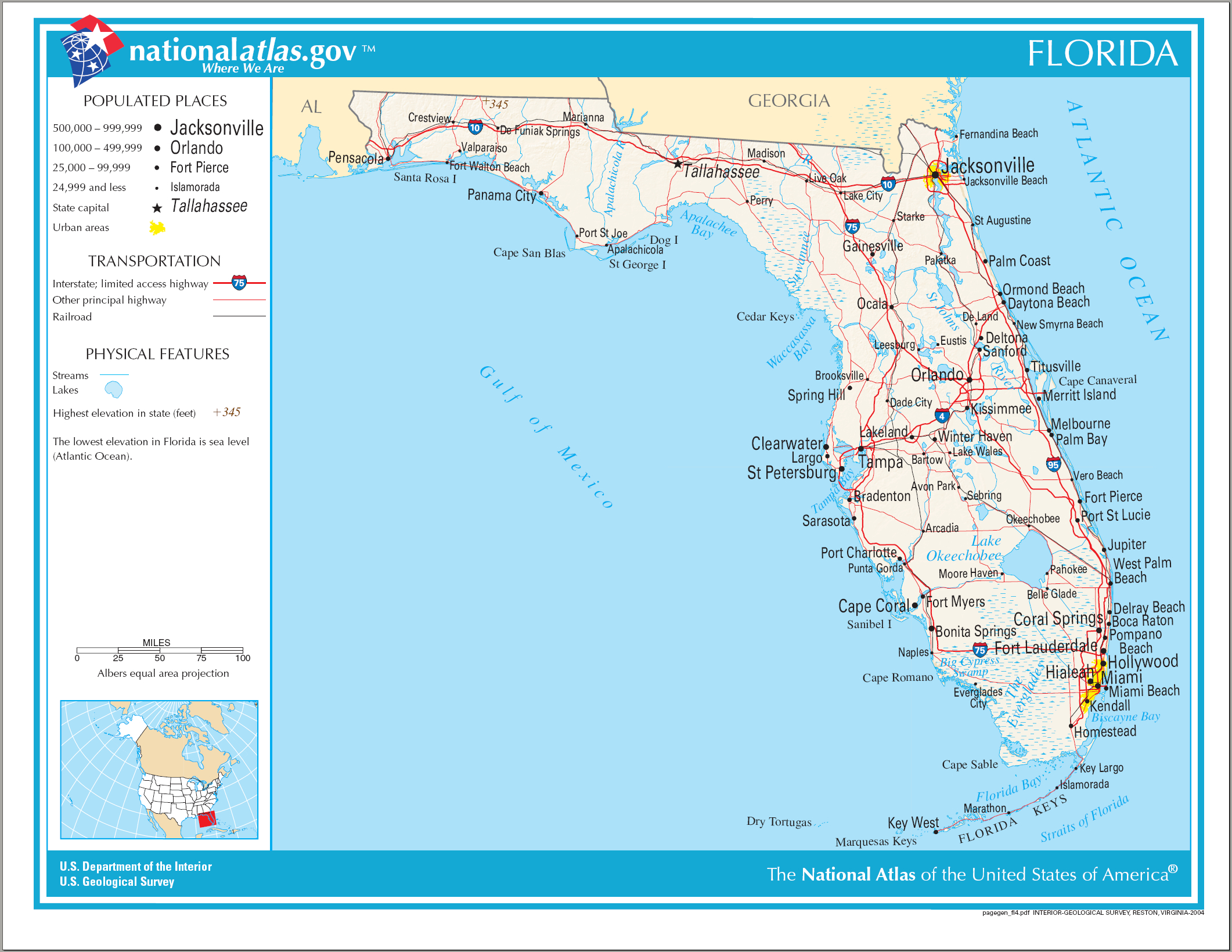 Fichier:map Of Florida Na — Wikipédia - Florida Ocean Map