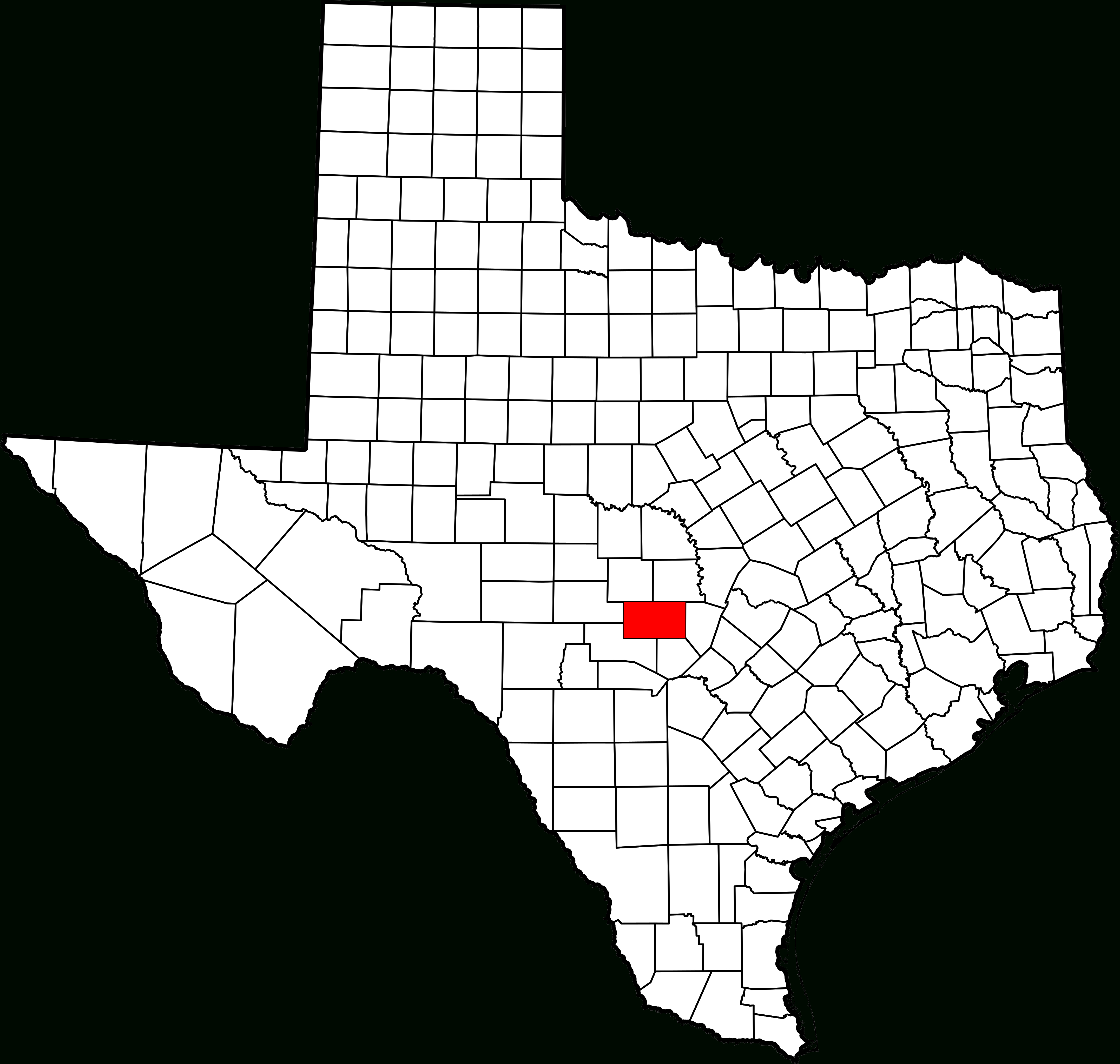 Fichier:map Of Texas Highlighting Gillespie County.svg — Wikipédia - Luckenbach Texas Map