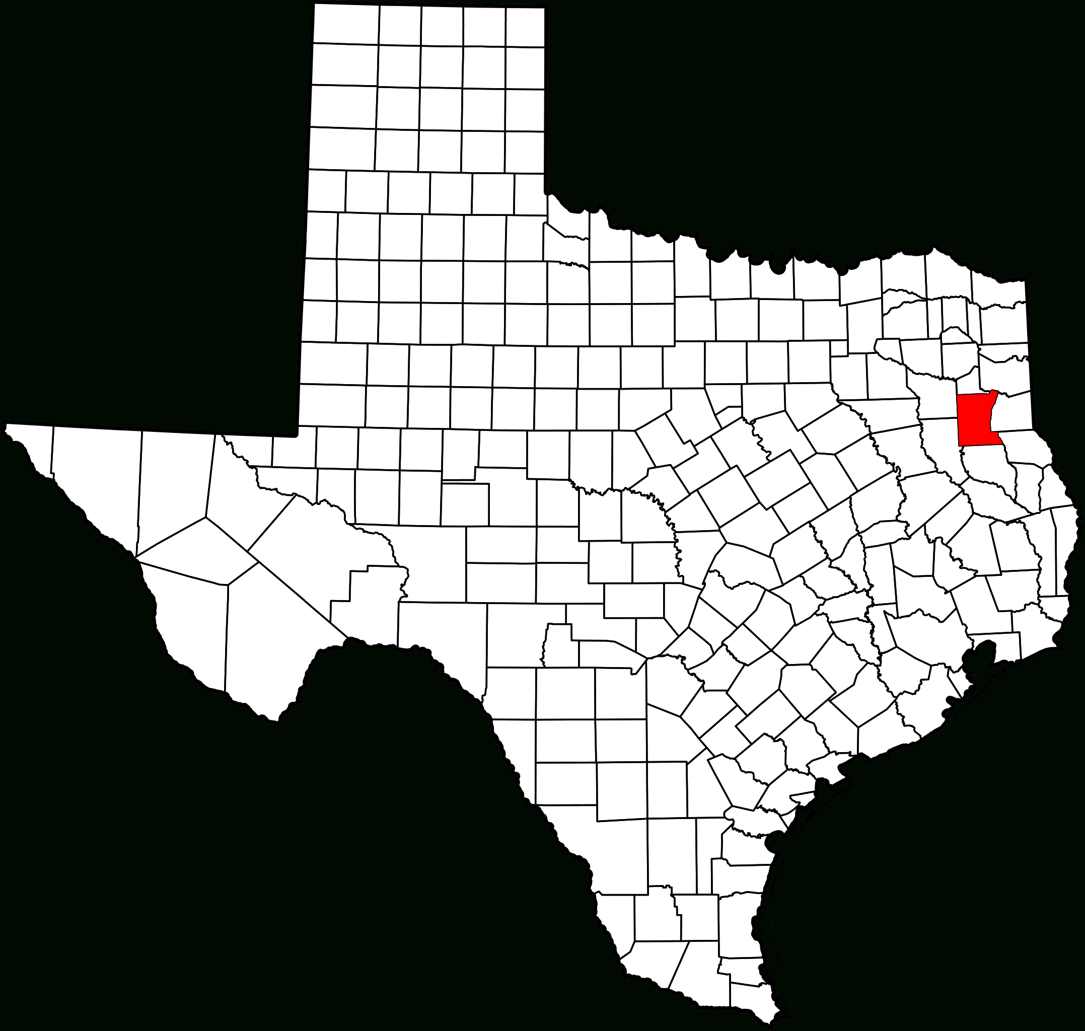 Fichier:map Of Texas Highlighting Rusk County.svg — Wikipédia - Rusk County Texas Map