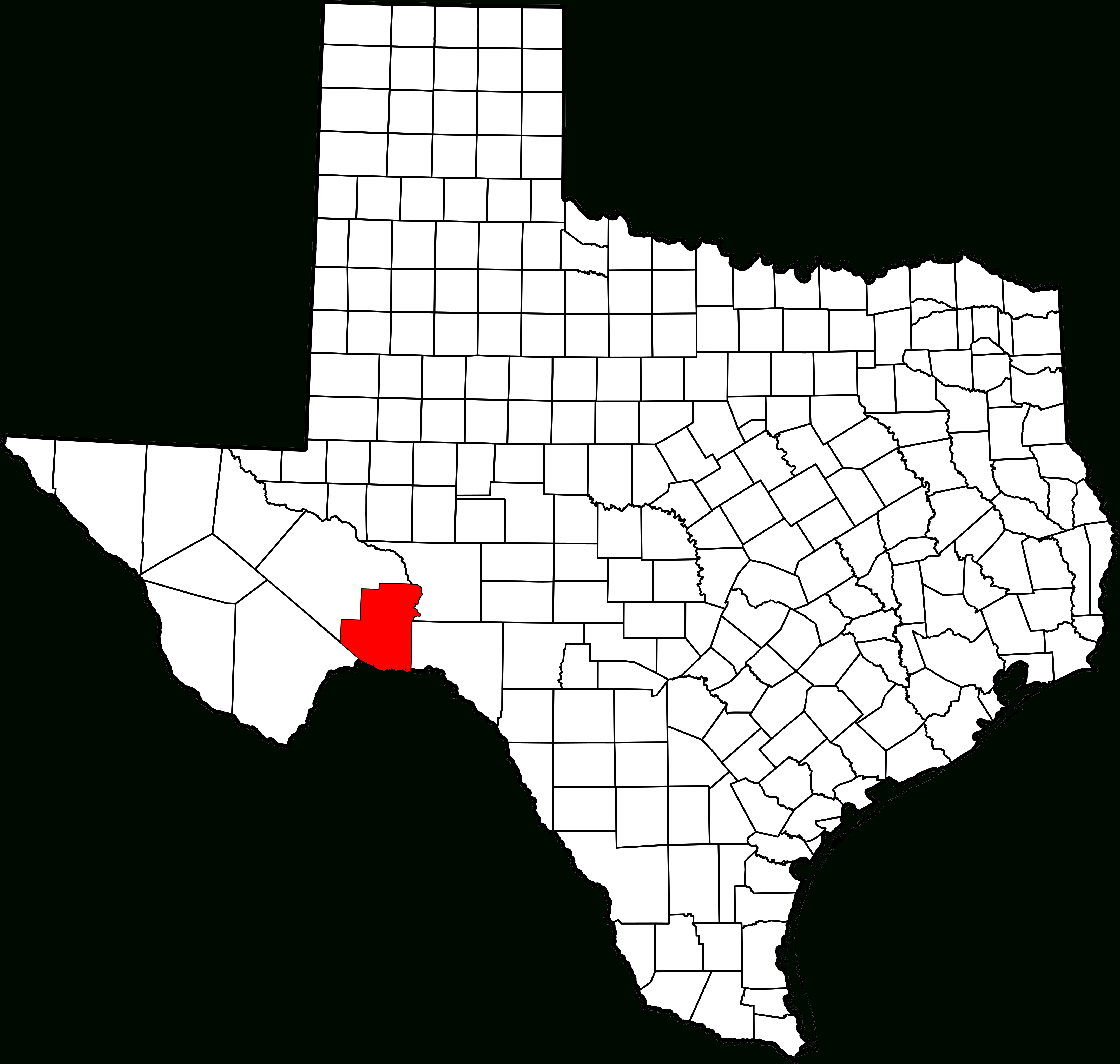 Fichier:map Of Texas Highlighting Terrell County.svg — Wikipédia - Terrell Texas Map