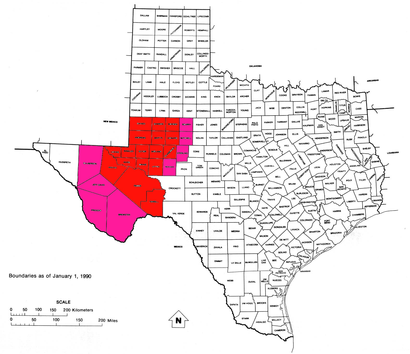 Fichier:map Of Texas Highlighting The Permian Basin — Wikipédia - Texas Property Map
