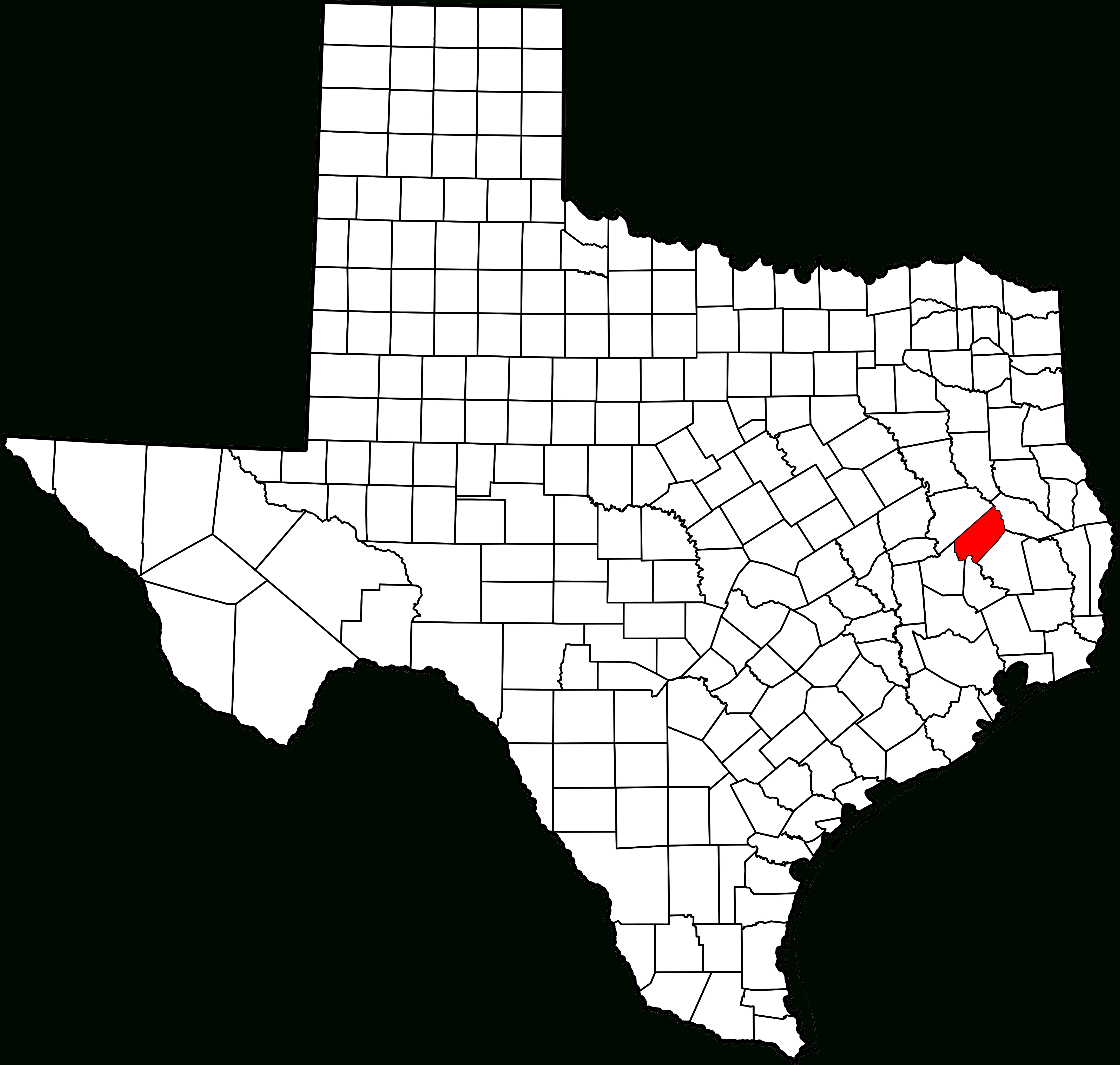 Fichier:map Of Texas Highlighting Trinity County.svg — Wikipédia - Trinity County Texas Map