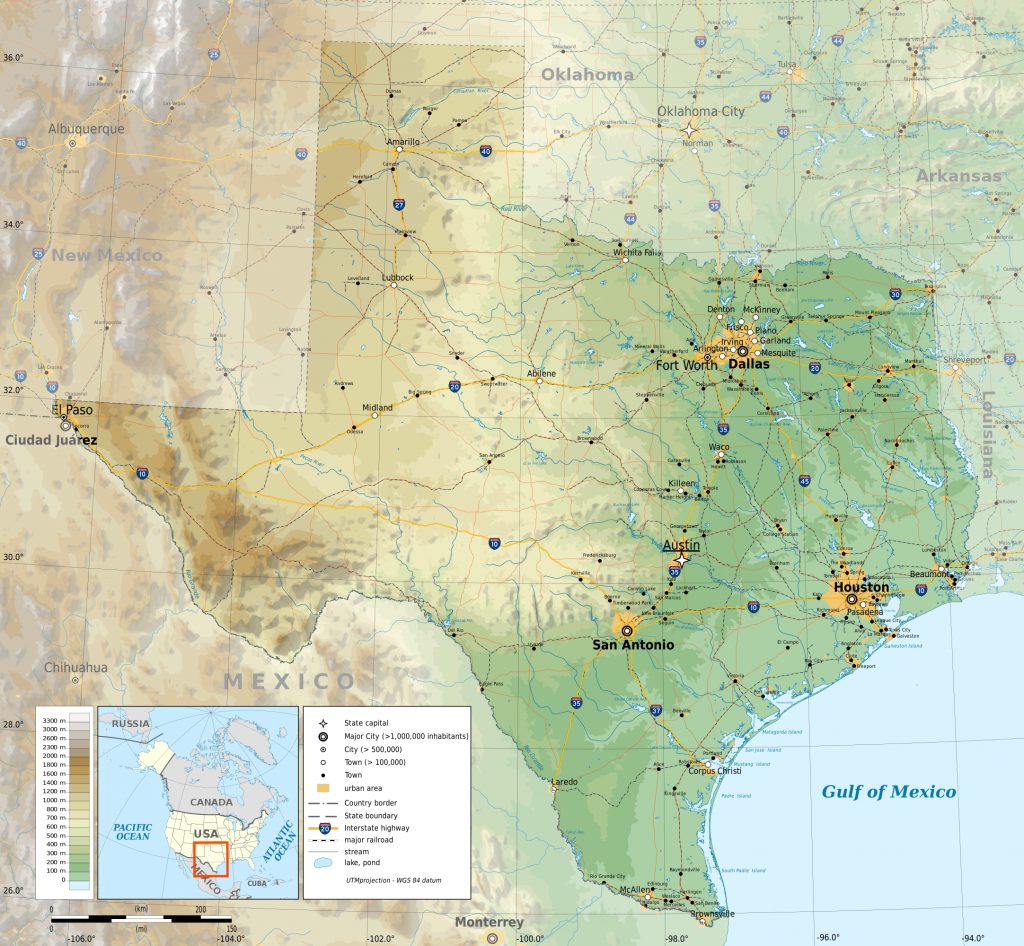 Interactive Elevation Map Of Texas Free Printable Map Vrogue Co