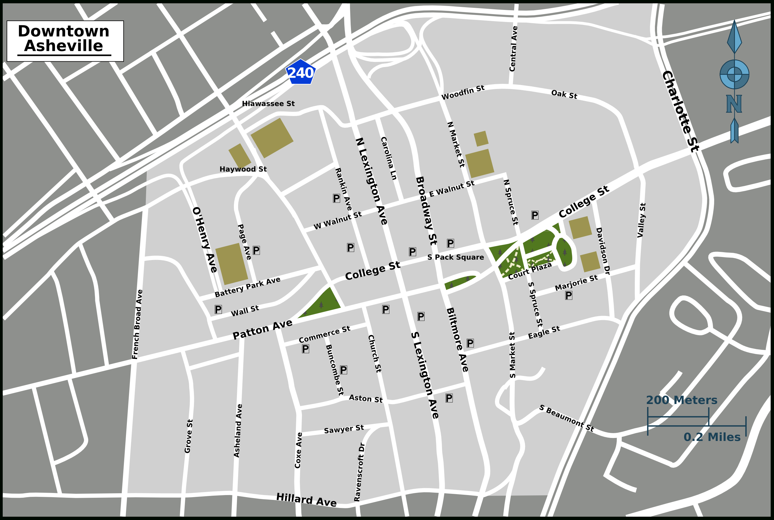 File:asheville Downtown Map - Wikimedia Commons - Printable Map Of Asheville Nc