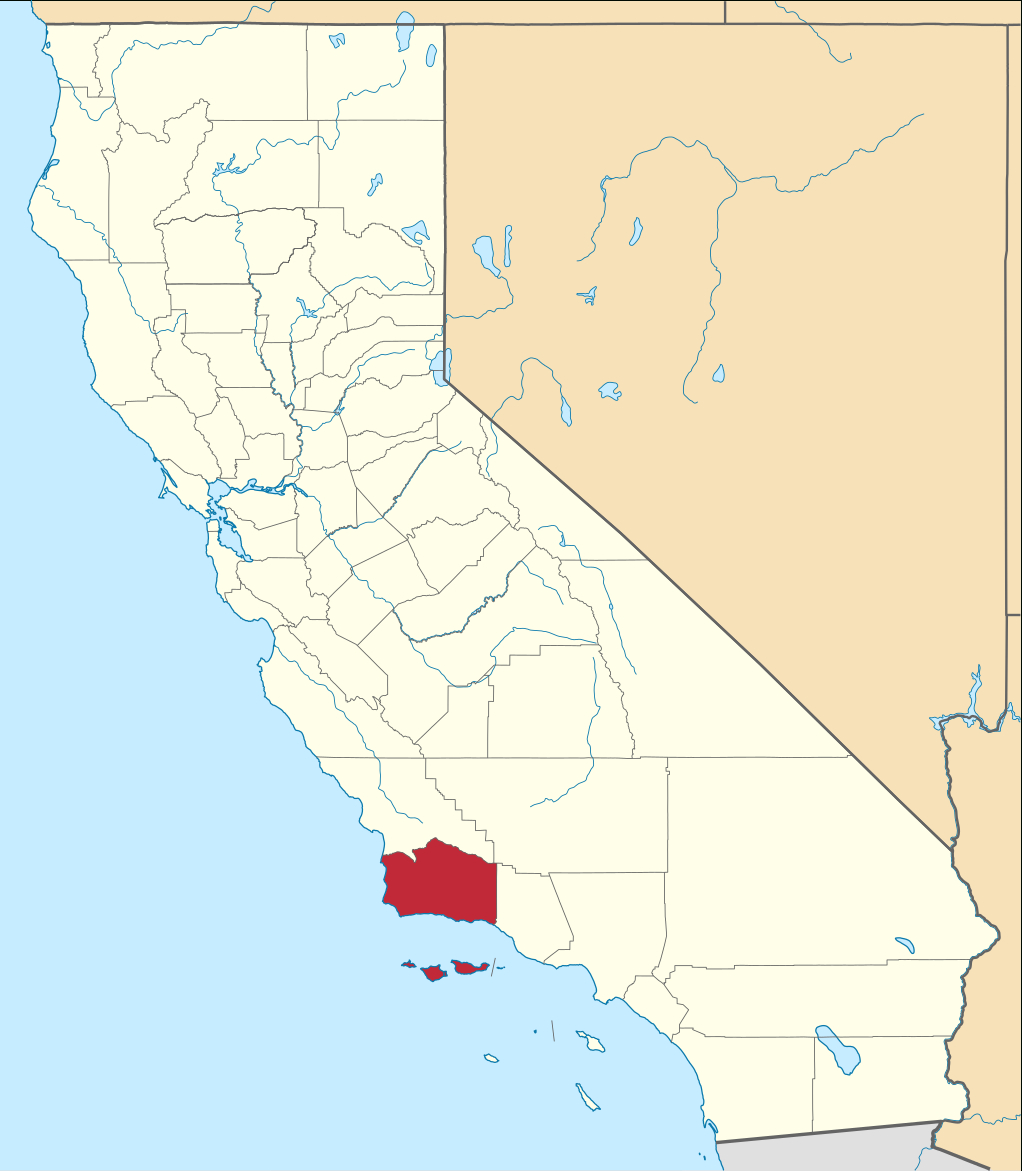 File:map Of California Highlighting Santa Barbara County.svg - Wikipedia - Santa Barbara California Map