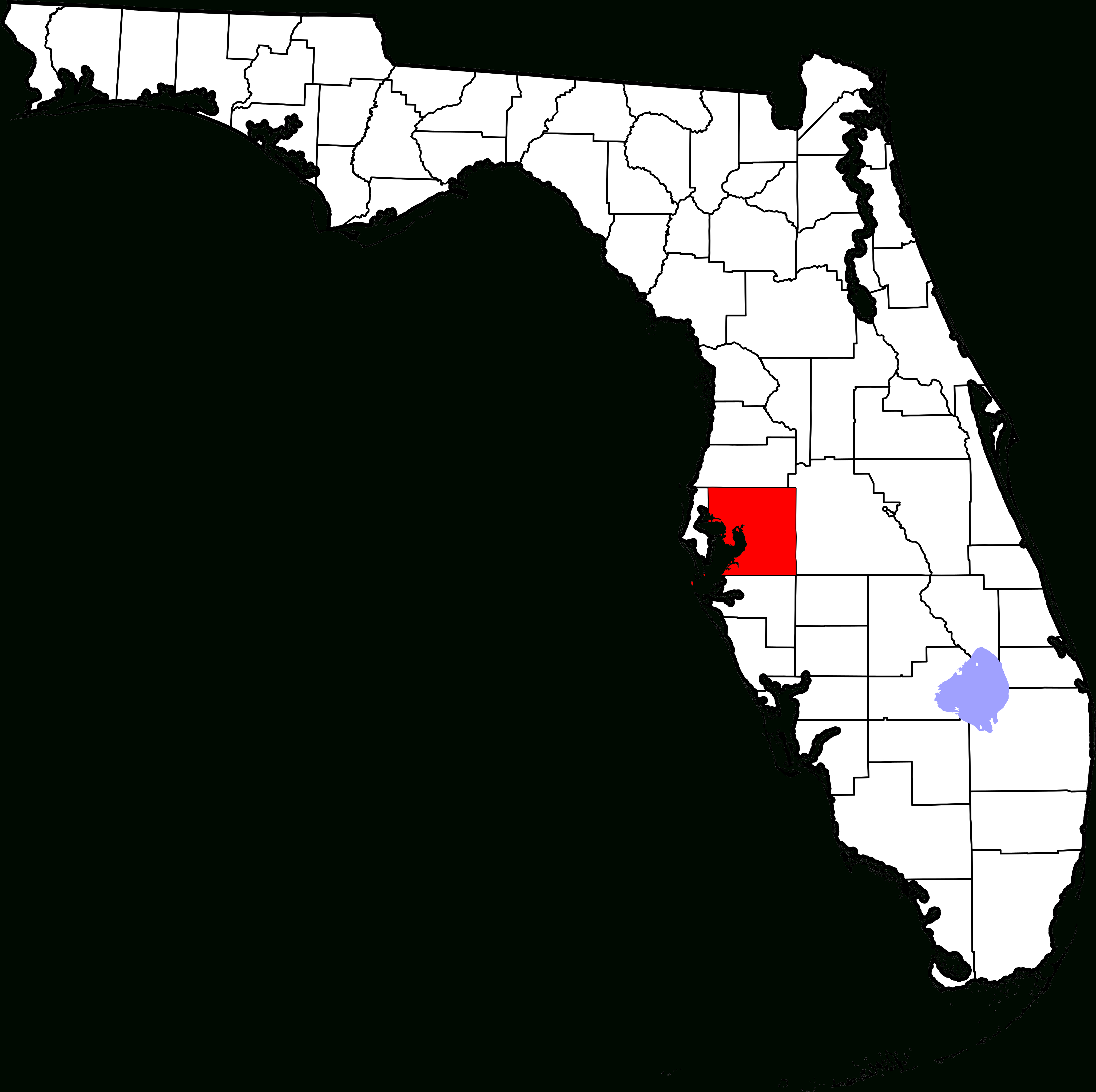 File:map Of Florida Highlighting Hillsborough County.svg - Wikimedia - Dover Florida Map