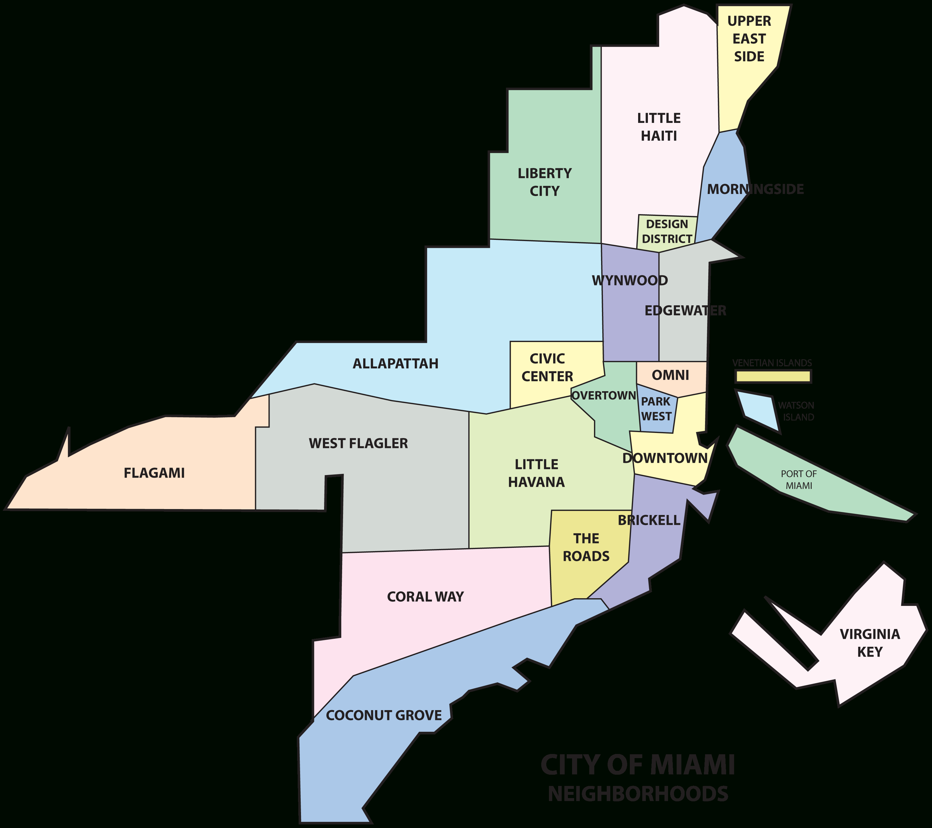 File:miami Neighborhoods Map - Wikipedia - Coconut Grove Florida Map