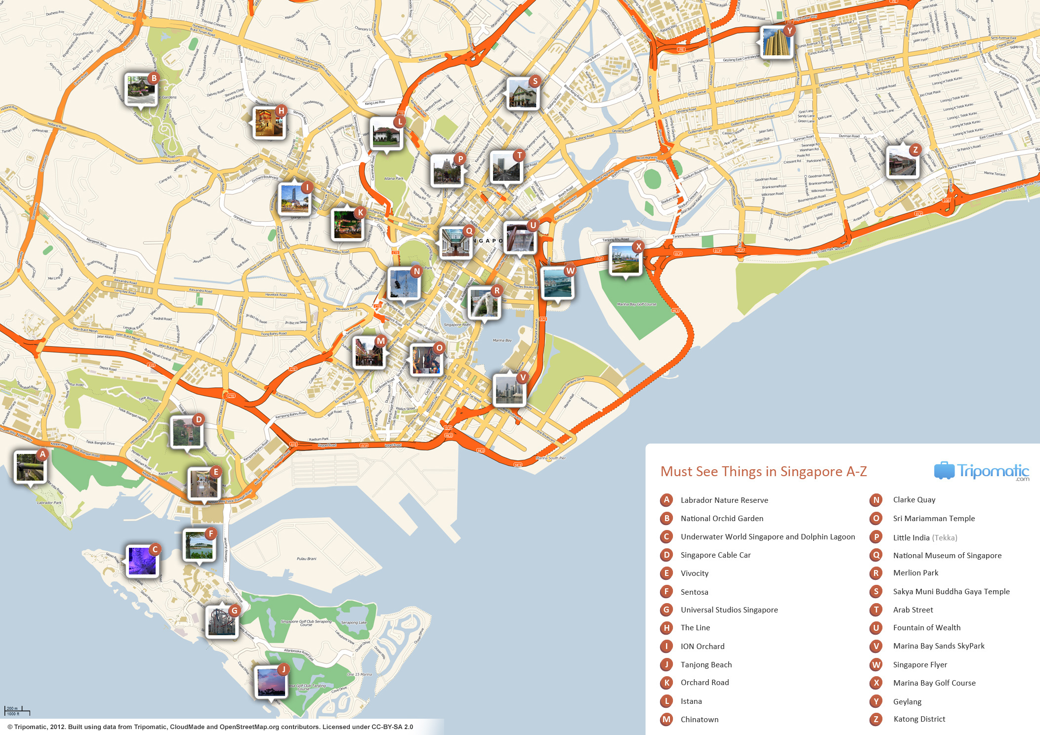 File:singapore Printable Tourist Attractions Map - Wikimedia Commons - Singapore City Map Printable