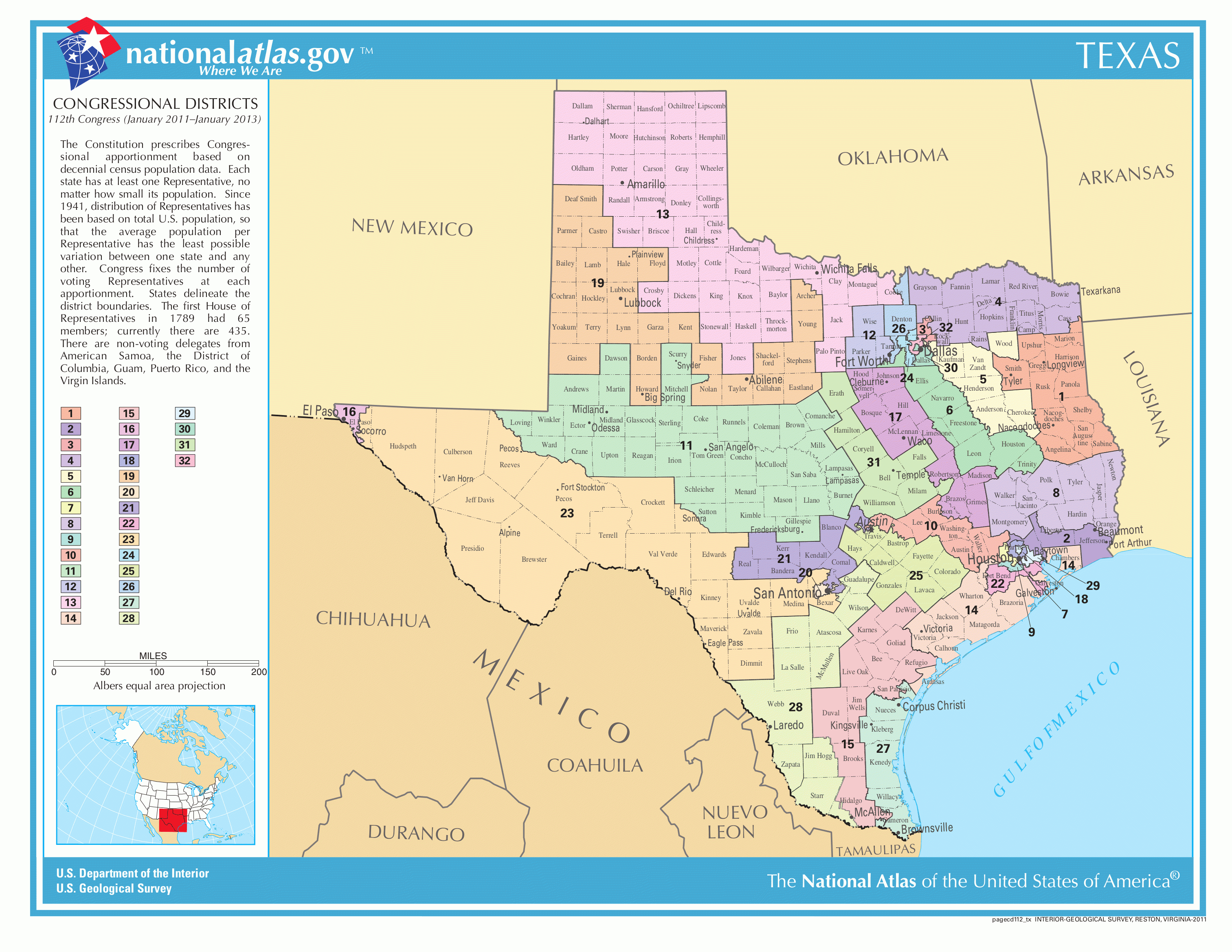 File:u.s. Congressional Districts In Texas, 2007-2013.gif - Texas Us Congressional District Map