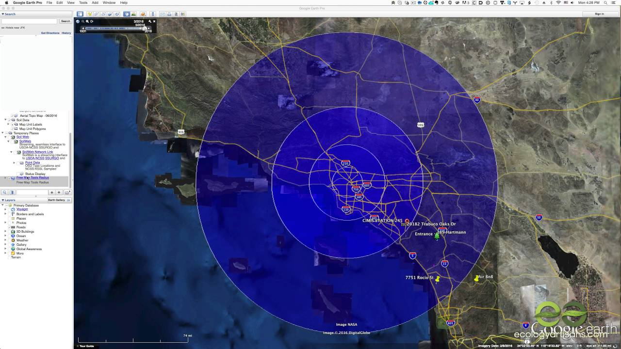 Find A Radius Around A Point On Google Maps - Youtube - Printable Radius Map