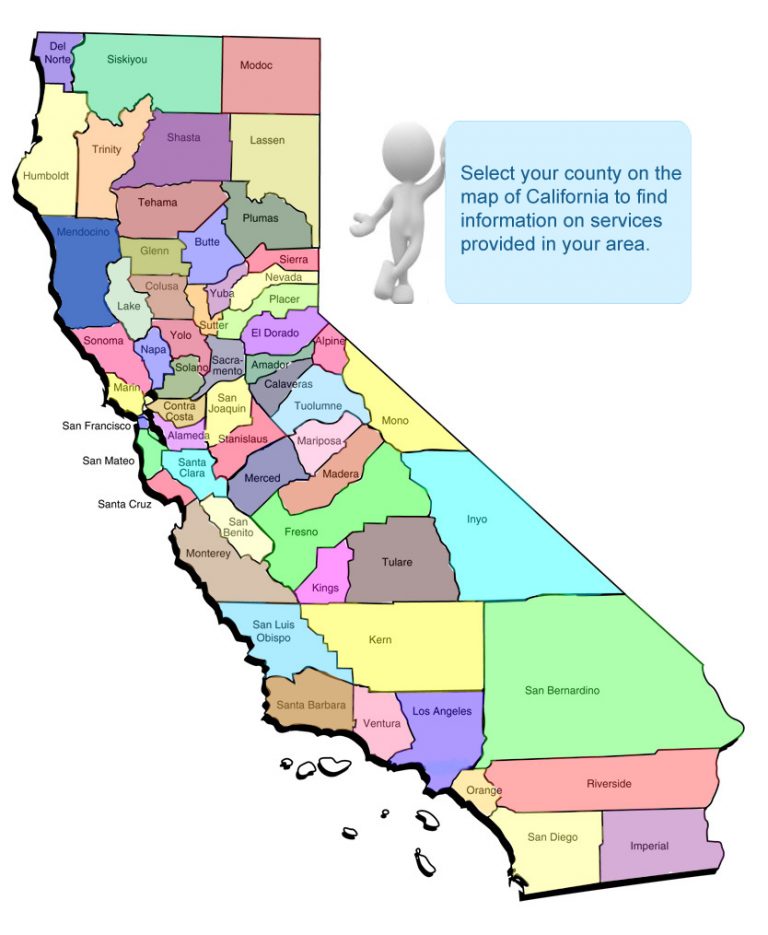 Printable Map Of California Counties