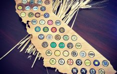 Finished California Beer Cap Map - Swiftmaps - California Beer Cap Map