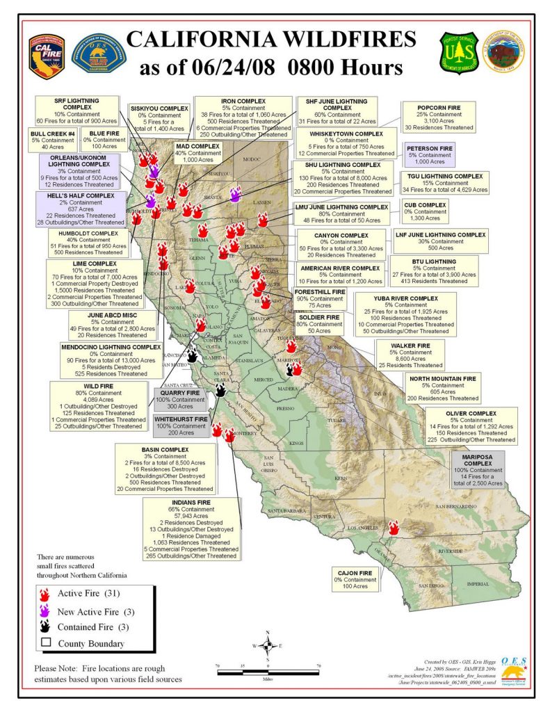 California Fire Map Right Now