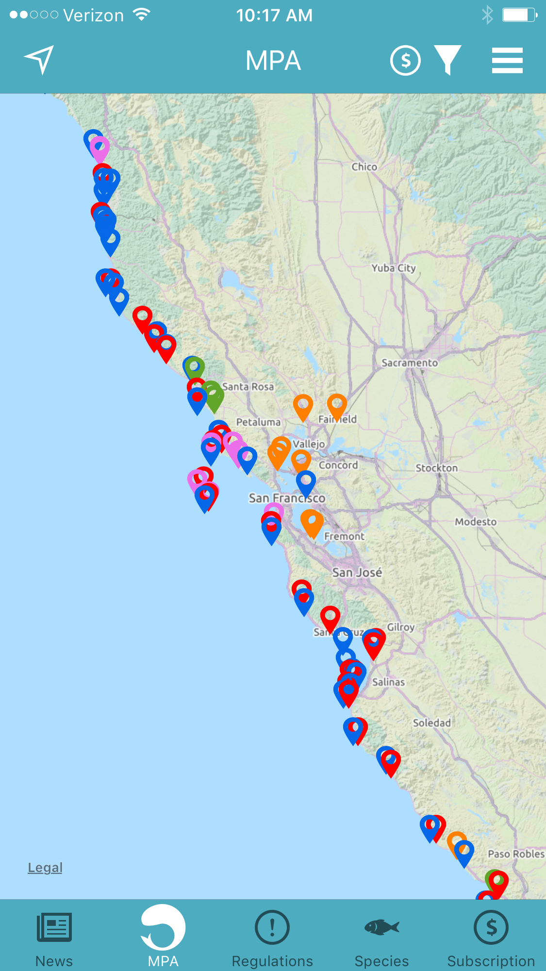 Fishlegal - Mobile App For California Marine Protected Areas And - California Marine Protected Areas Map