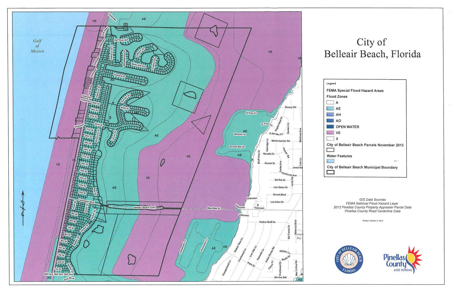 Floodplain Management &amp;amp; Crs | City Of Belleair Beach - Belleair Beach Florida Map