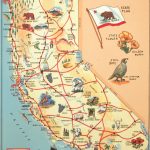 Florentine Print Map Of California   California Map Print