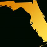 Florida "abstract" Style Maps: #30 Yellow Orange Gradient   Orange Florida Map