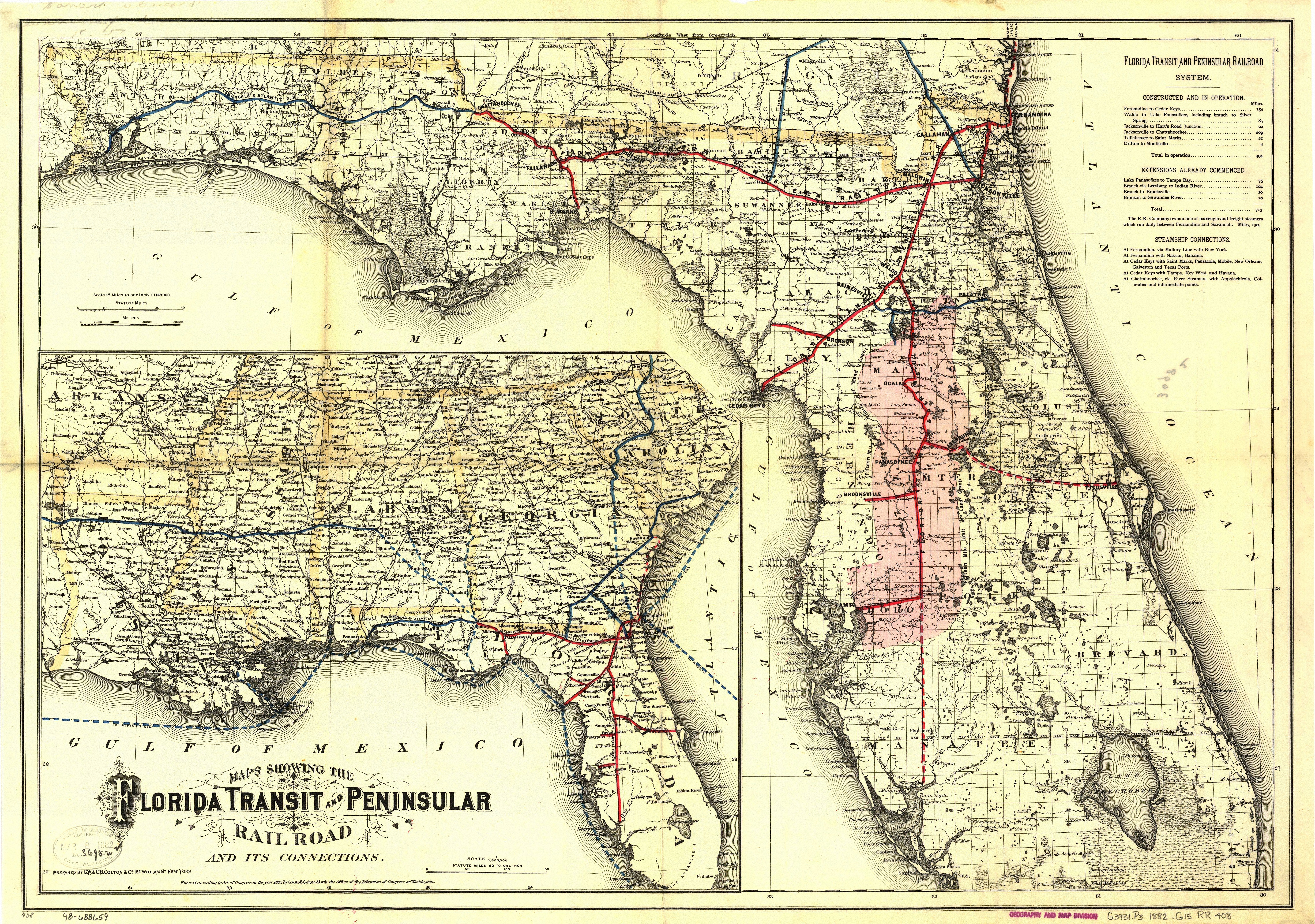 Florida Central And Peninsular Railroad - Wikipedia - Yulee Florida Map