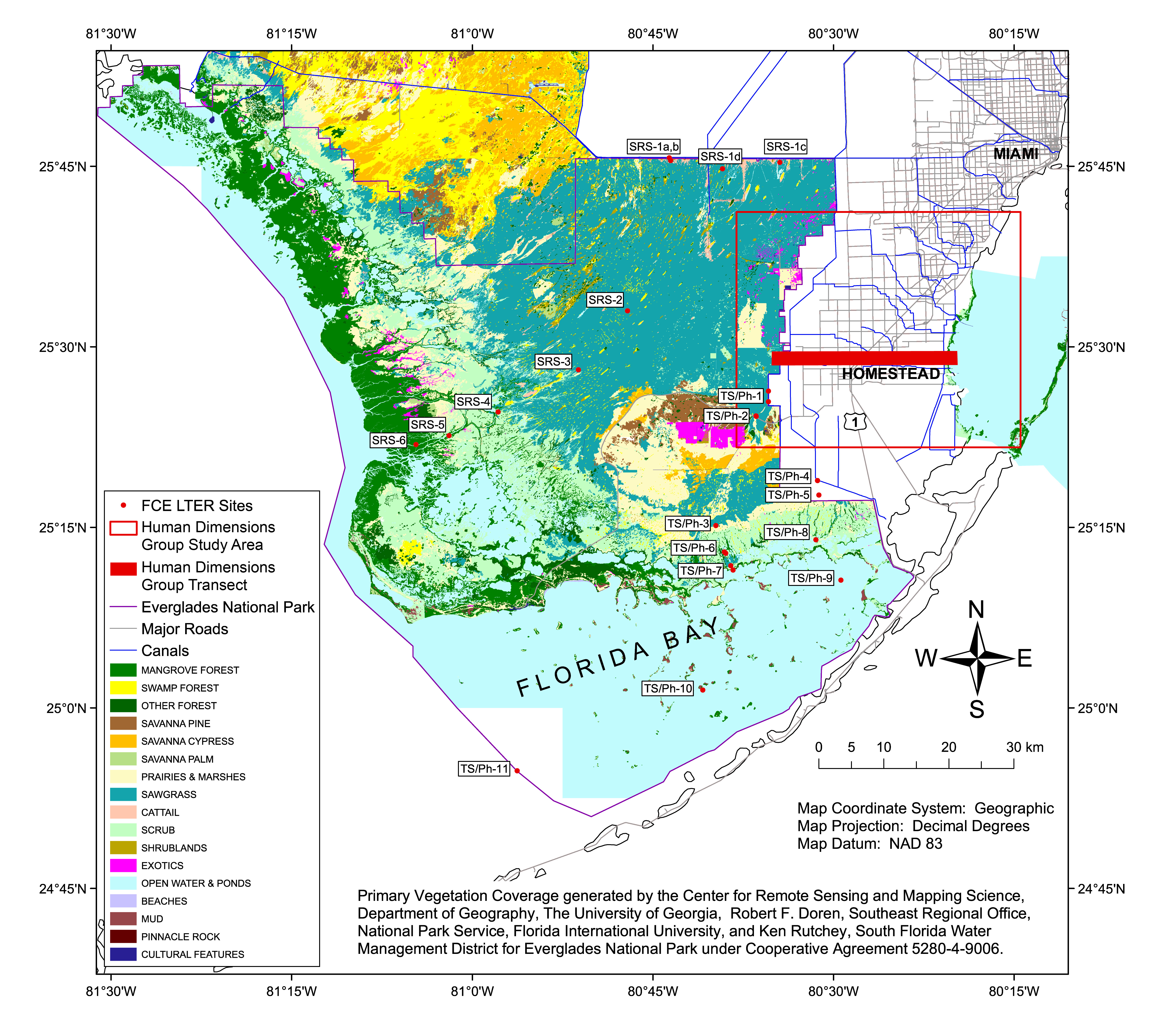 Florida Coastal Everglades Lter - Gis Data And Maps - Florida Everglades Map