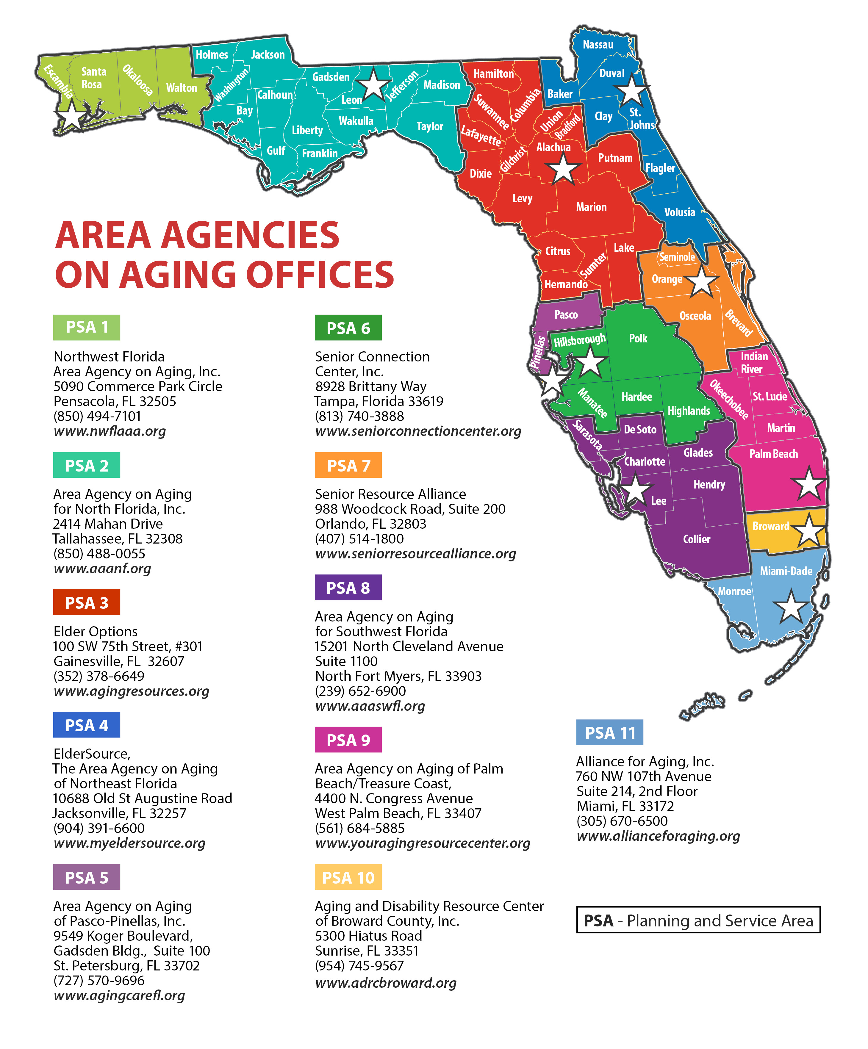Florida Department Of Elder Affairs - Aging Resource Centers - Sunrise Beach Florida Map