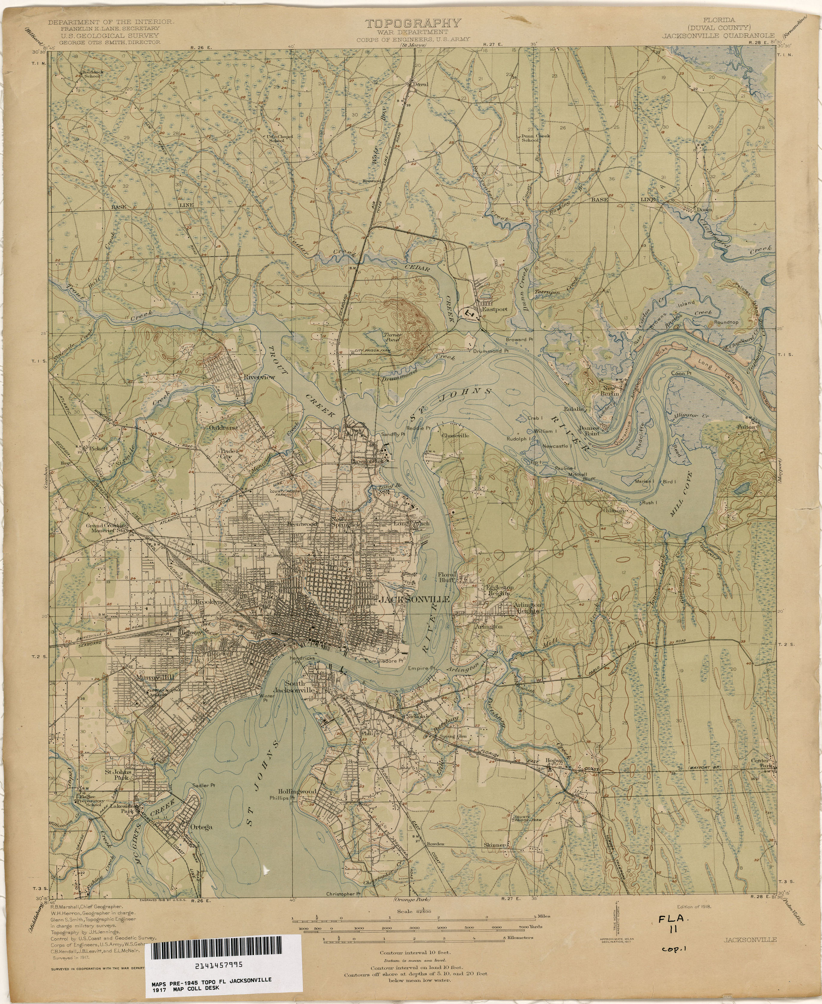 Florida Historical Topographic Maps - Perry-Castañeda Map Collection - Old Maps Of Jacksonville Florida