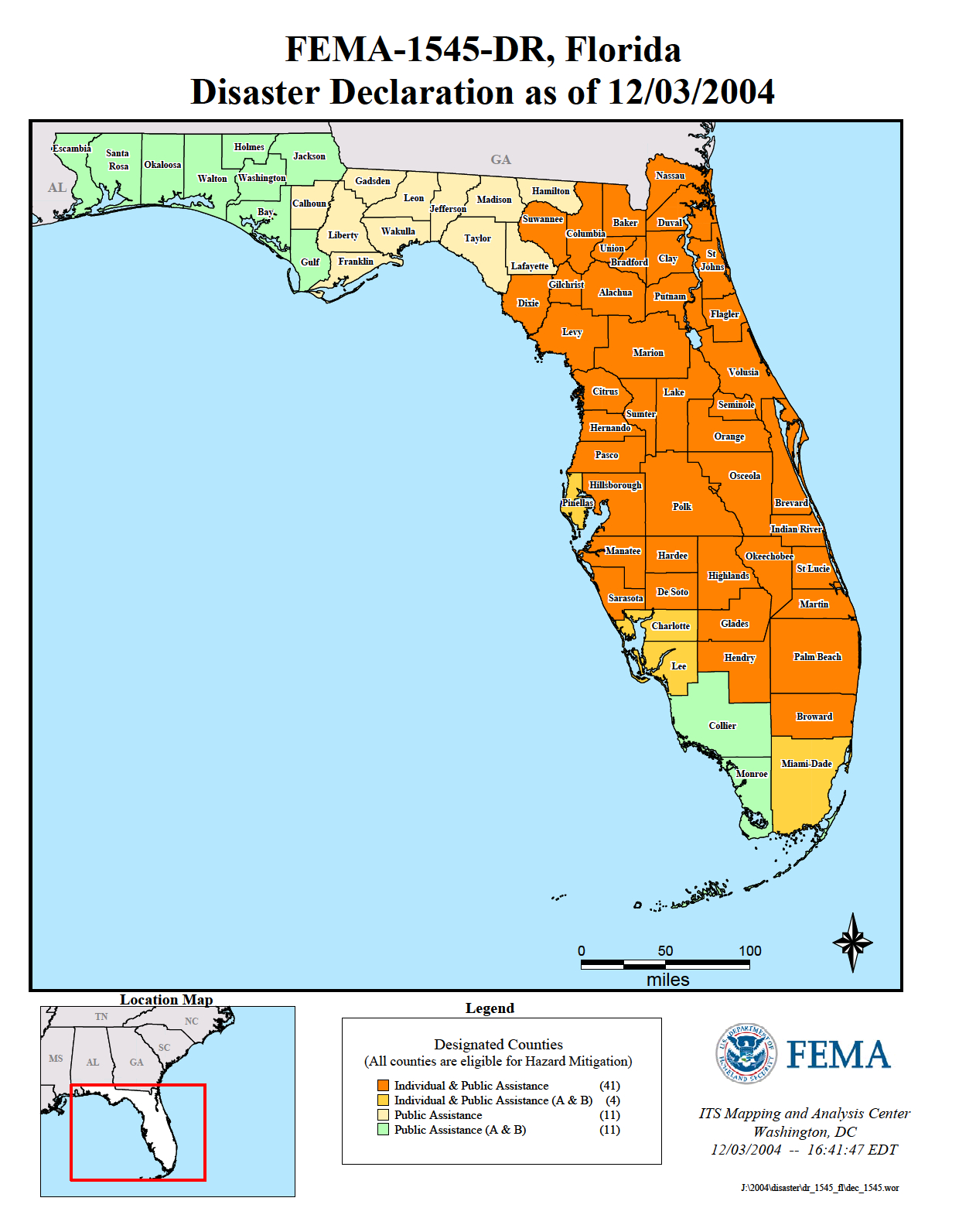 Florida Hurricane Frances (Dr-1545) | Fema.gov - Fema Flood Zone Map Sarasota County Florida