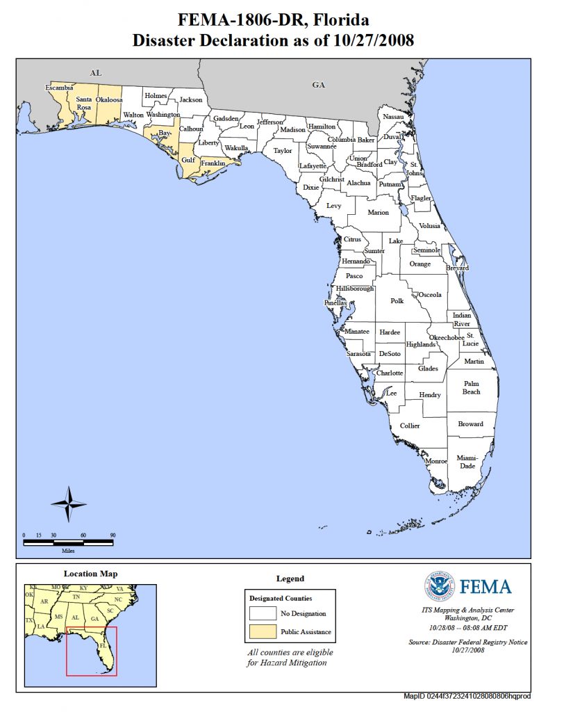 Florida Hurricane Gustav (Dr-1806) | Fema.gov - Fema Flood Maps ...