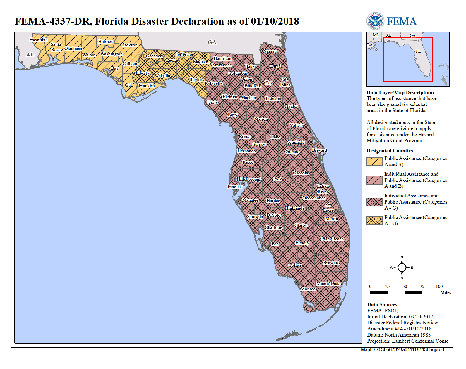 Florida Hurricane Irma (Dr-4337) | Fema.gov - Florida Wind Zone Map 2017