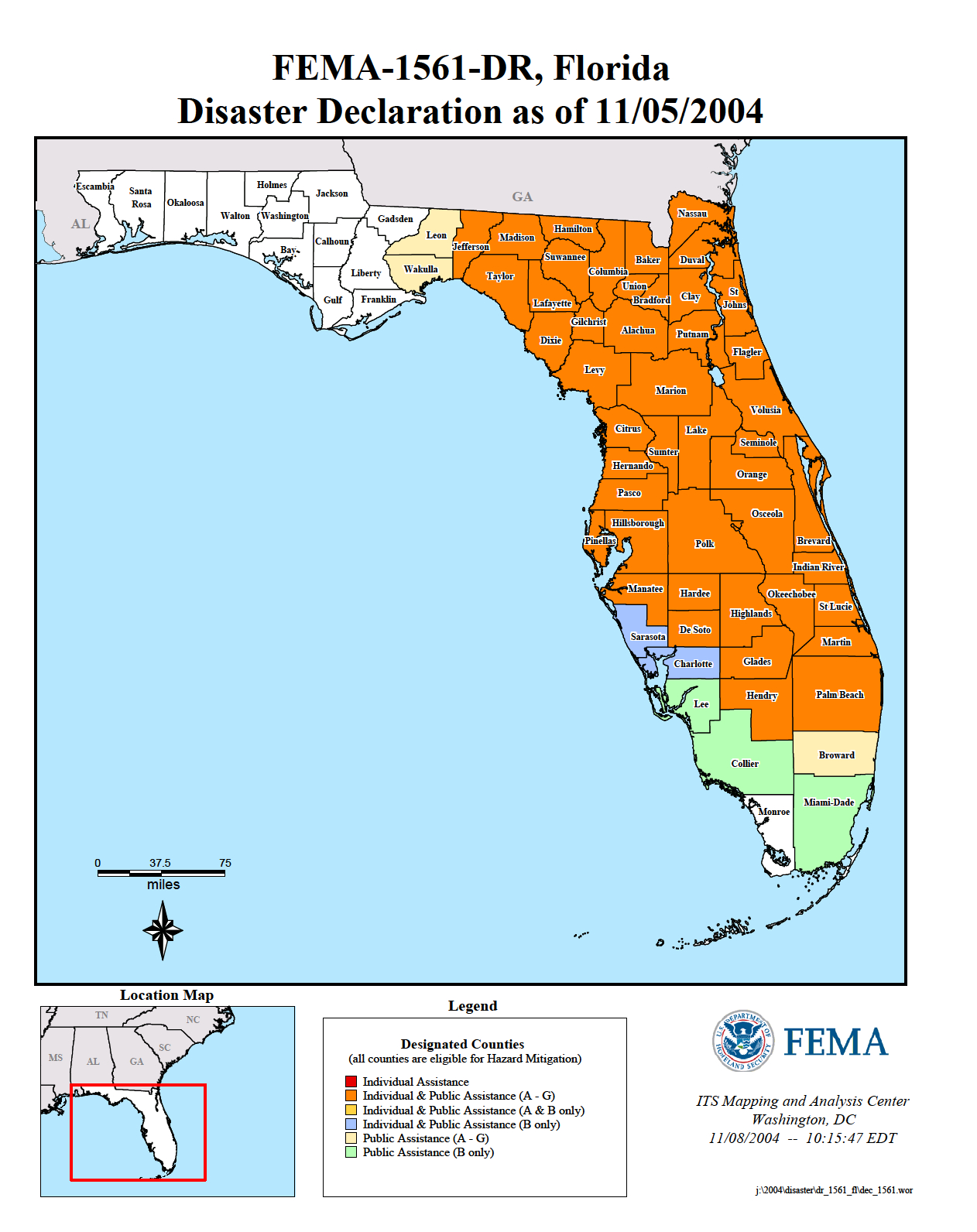 Florida Hurricane Jeanne (Dr-1561) | Fema.gov - Fema Flood Maps Charlotte County Florida