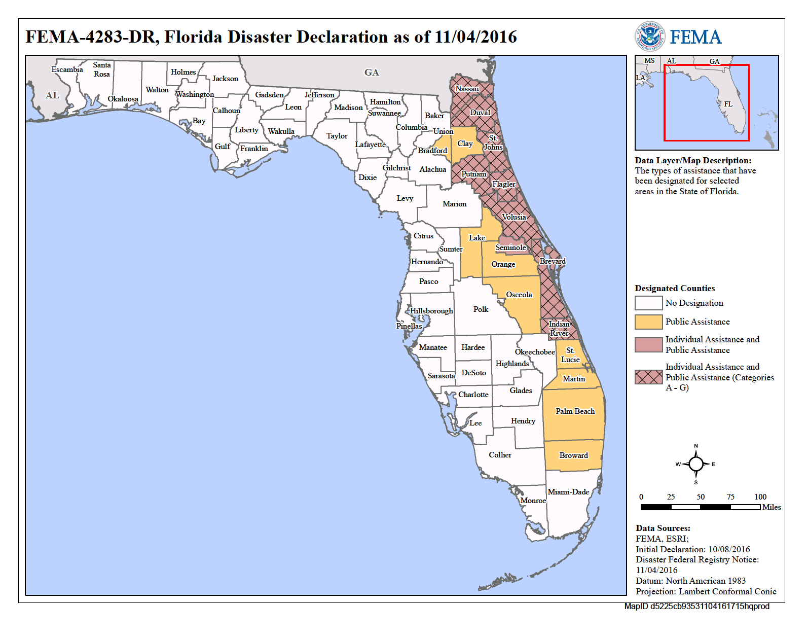 Florida Hurricane Matthew (Dr-4283) | Fema.gov - Fema Flood Maps Brevard County Florida