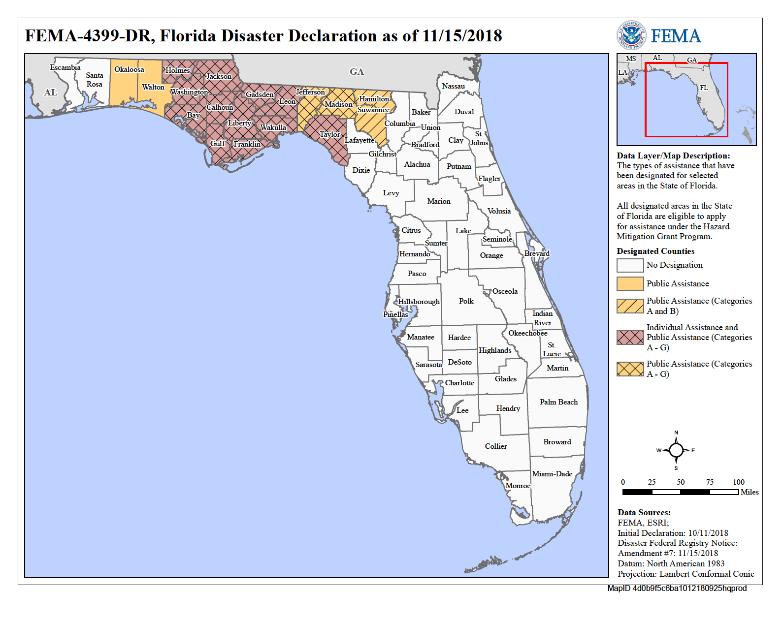 Florida Hurricane Michael (Dr-4399) | Fema.gov - Florida Disaster Map