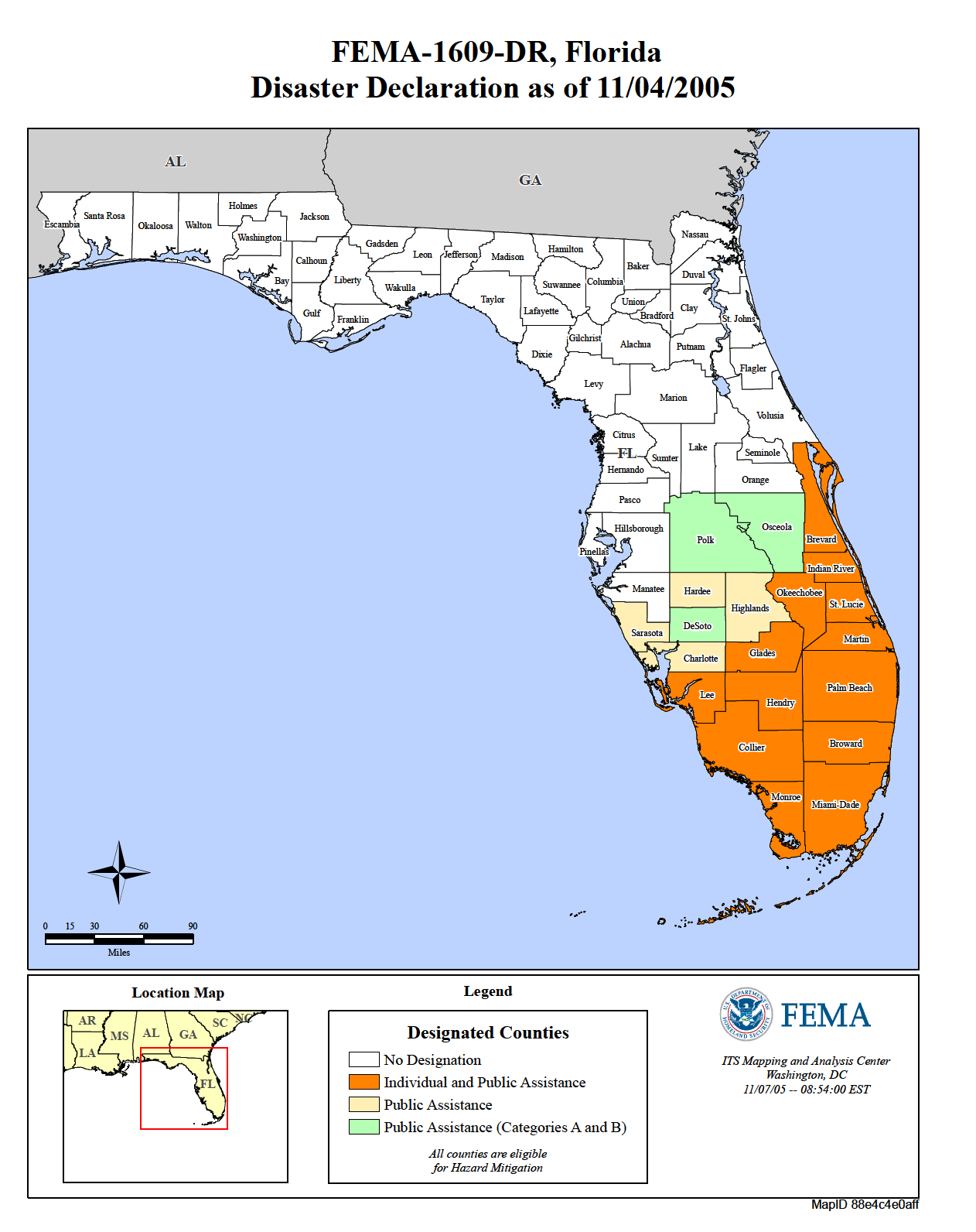 Florida Hurricane Wilma (Dr-1609) | Fema.gov - Fema Maps Florida