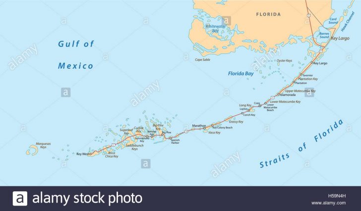 Florida Keys Map Stock Vector Art &amp; Illustration, Vector Image ...